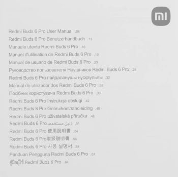 Гарнитура внутриканальные Xiaomi Redmi Buds 6 Pro