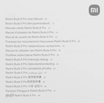 Гарнитура внутриканальные Xiaomi Redmi Buds 6 Pro