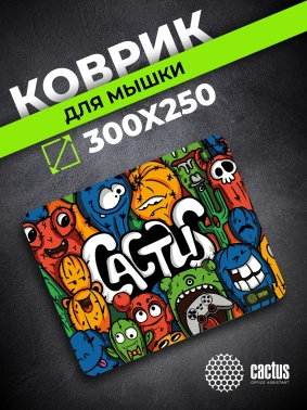Коврик для мыши Cactus Colorful Cacti