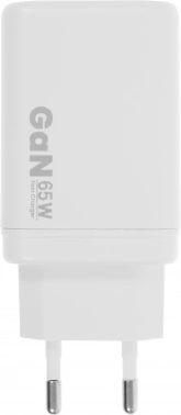 Сетевое зар./устр. BoraSCO 65W 3.25A+3A (PD+QC) USB/USB Type-C универсальное белый (52585)