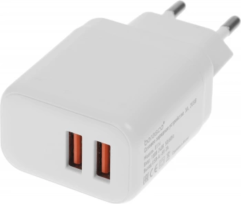 Сетевое зар./устр. BoraSCO 15W 3A 2xUSB универсальное белый (52582)