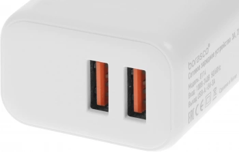 Сетевое зар./устр. BoraSCO 15W 3A 2xUSB универсальное белый (52582)