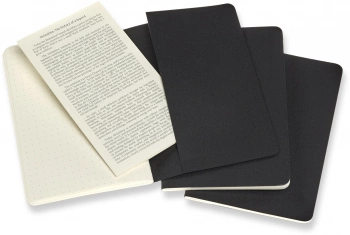 Блокнот Moleskine CAHIER JOURNAL QP314 Pocket 90x140мм обложка картон 64стр. пунктир черный (3шт)