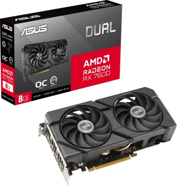 Видеокарта Asus PCI-E 4.0  DUAL-RX7600-O8G-EVO
