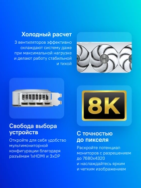 Видеокарта Gigabyte PCI-E 5.0  GV-N507TEAGLEOC ICE-16GD 1.0