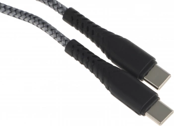 Кабель BoraSCO 52385 USB Type-C (m)-USB Type-C (m) 1м серый коробка