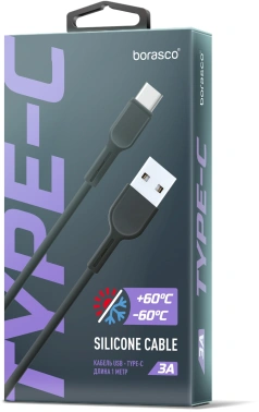 Кабель BoraSCO 38515 USB (m)-USB Type-C 1м черный коробка