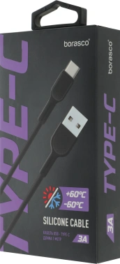 Кабель BoraSCO 38515 USB (m)-USB Type-C 1м черный коробка