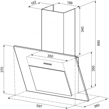 Вытяжка каминная Krona Fiona E 600