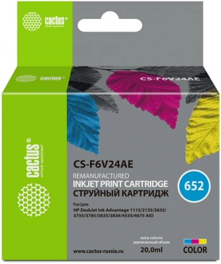 Картридж струйный Cactus CS-F6V24AE