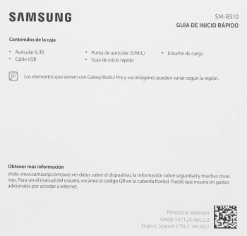 Гарнитура внутриканальные Samsung Galaxy Buds 2 Pro SM-R510