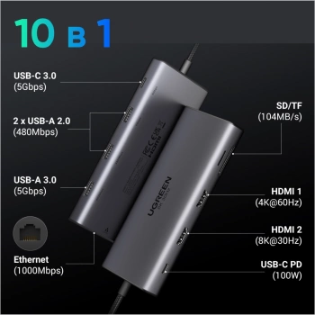 Порт-репликатор Ugreen CM639