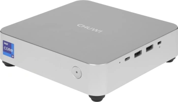 ПК Мини Chuwi AuBox Core i9 13900HK (2.6) 16Gb SSD512Gb Iris Xe Windows 11 Pro 2x2.5GbitEth WiFi BT 120W серебристый/черный