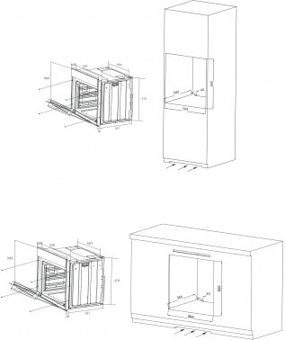 Духовой шкаф Электрический Candy Cosmo COXP08LTBB