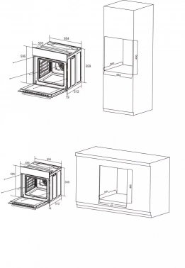 Духовой шкаф Электрический Candy Cosmo Mini COXP06TBB