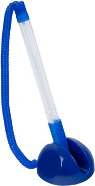 Ручка шариков. Silwerhof Eco синий d=0.7мм син. черн. индив. пак.ев. на подставке сменный стержень линия 0.5мм