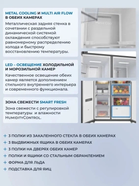 Холодильник Zugel ZRSSI540XB