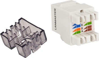 Модуль Lanmaster LAN-OK45U5E/180R-WH информ. KeystoneRJ45 кат.5E бел.