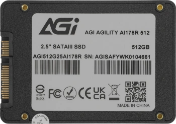 Накопитель SSD AGi SATA-III 512GB AGI512G25AI178R-CB