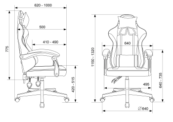 Кресло игровое Knight  Wolf WH