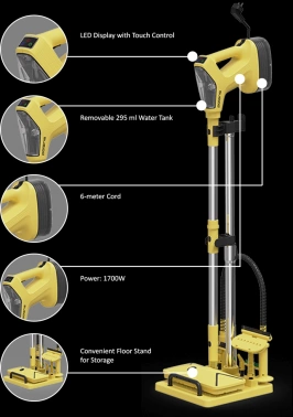 Пароочиститель напольный Polaris PSC 1701C