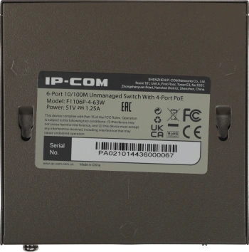Коммутатор IP-Com  F1106P-4-63W
