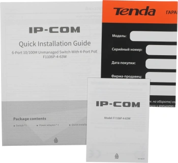 Коммутатор IP-Com  F1106P-4-63W