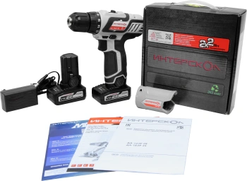 Дрель-шуруповерт Интерскол ДА-18ЭР+ подарок АЗУ-18В