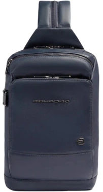Рюкзак слинг мужской Piquadro Philip CA6790W136/BLU синий кожа