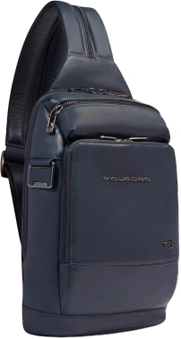 Рюкзак слинг мужской Piquadro Philip CA6790W136/BLU синий кожа