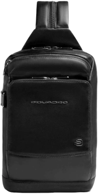 Рюкзак слинг мужской Piquadro Philip CA6790W136/N черный кожа