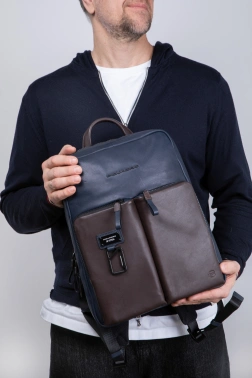 Рюкзак Piquadro Harper CA3869AP/BLUTM синий/коричневый кожа