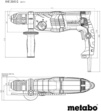Перфоратор Metabo KHE 2645 Q