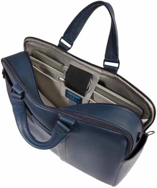 Деловая сумка мужская Piquadro Russel CA6026W137/BLU с отделением для ноутбука 15.6