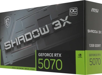 Видеокарта MSI PCI-E 5.0  RTX 5070 12G SHADOW 3X OC