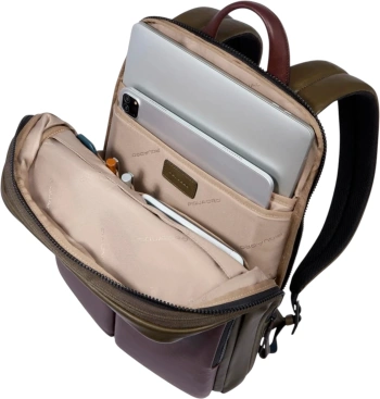 Рюкзак Piquadro Harper CA6311AP/VETM коричневый/зеленый кожа