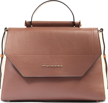 Сумка женская Piquadro Circle BD6777W92/MBE коричневая/бежевая натур.кожа