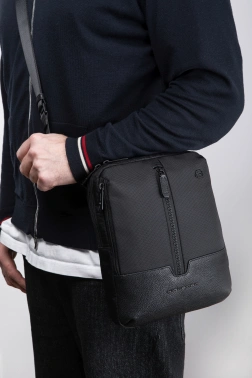 Сумка мужская Piquadro Marcel CA1816W138/N черная натур.кожа/нейлон