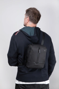 Сумка мужская Piquadro Marcel CA1816W138/N черная натур.кожа/нейлон