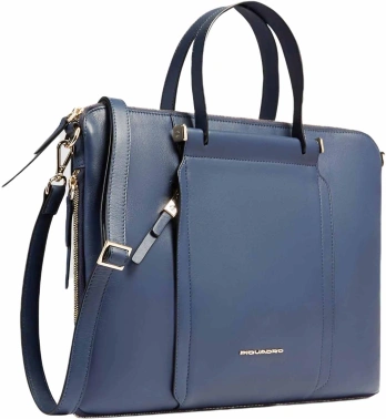 Деловая сумка женская Piquadro Circle CA4021W92/BLU4 с отделением для ноутбука 15.6