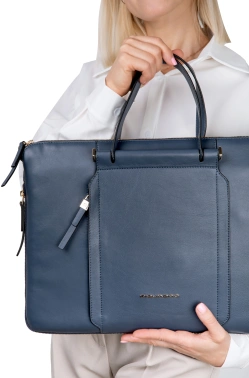 Деловая сумка женская Piquadro Circle CA4021W92/BLU4 с отделением для ноутбука 15.6