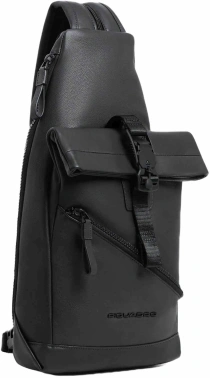 Рюкзак слинг Piquadro Harper CA6784AP/N черный кожа