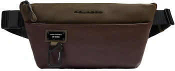 Рюкзак слинг Piquadro Harper CA6881AP/VETM коричневый/зеленый кожа