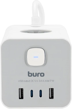 Сетевой удлинитель Buro BU-PTE4.1UC-W