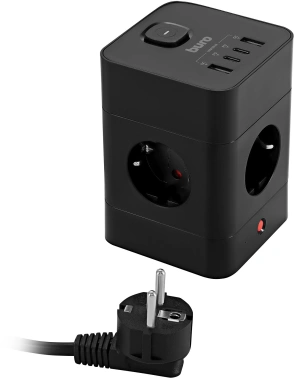 Сетевой удлинитель Buro BU-PTE4.1UC-Plus-B
