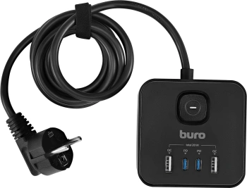 Сетевой удлинитель Buro BU-PTE4.1UC-Plus-B