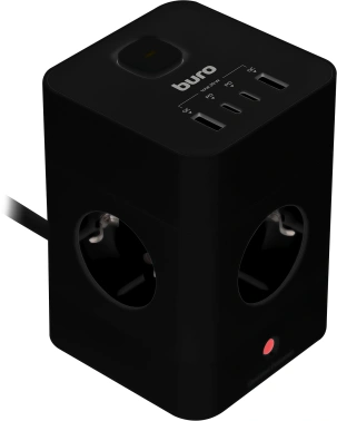 Сетевой удлинитель Buro BU-PTE4.1UC-Plus-B