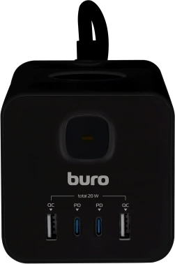 Сетевой удлинитель Buro BU-PTE4.1UC-Plus-B