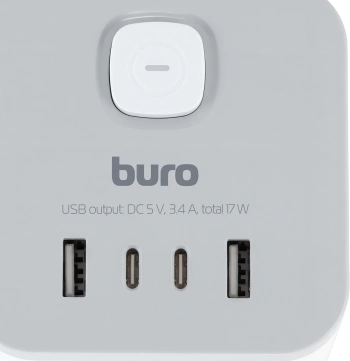 Сетевой удлинитель Buro BU-PC3.1UС-W