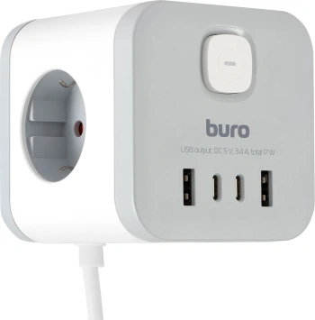 Сетевой удлинитель Buro BU-PC3.1UС-W